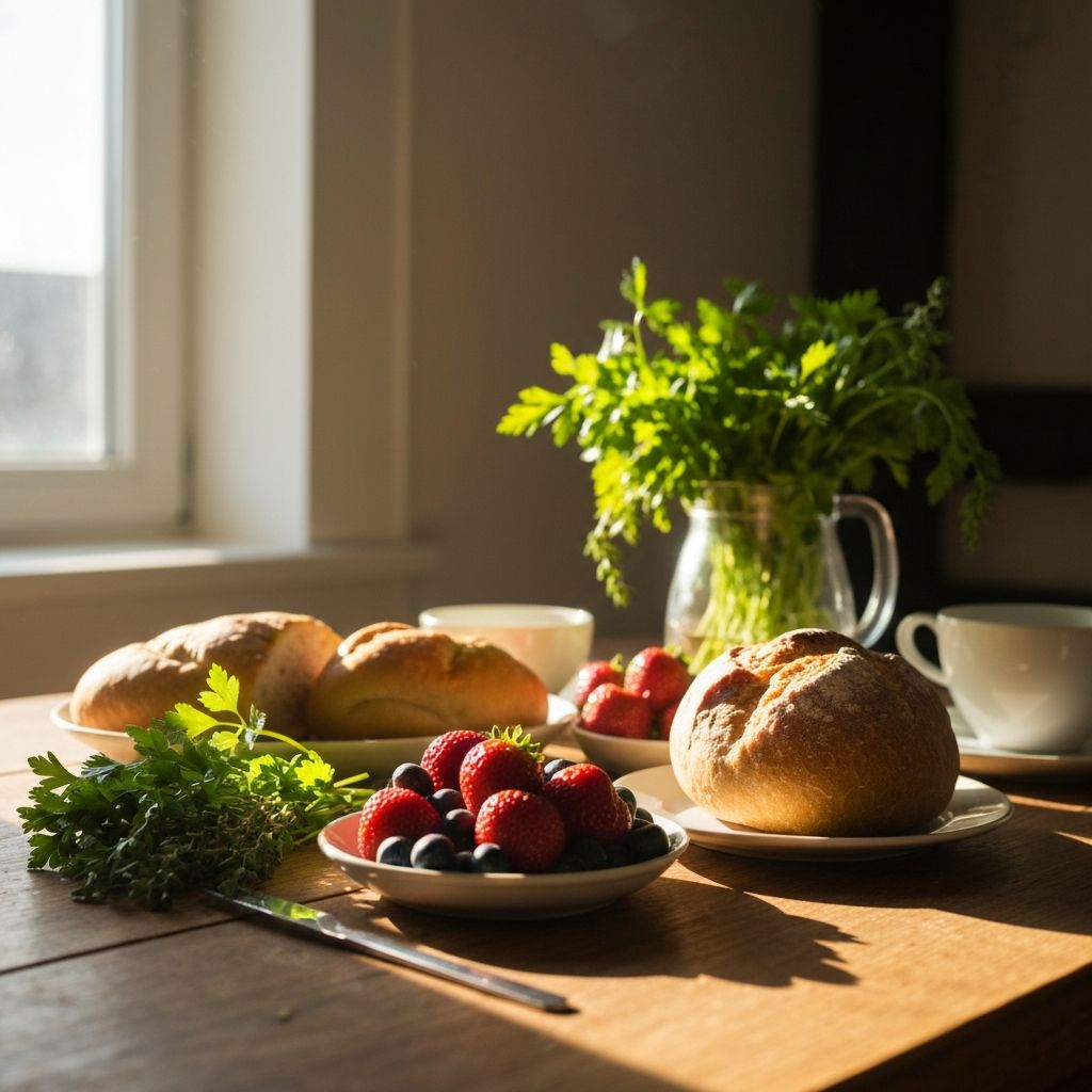 Morning breakfast scene